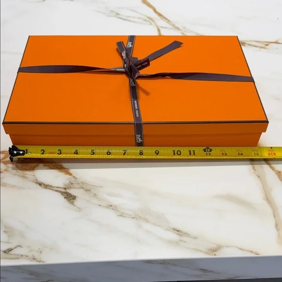 Hermes Orange Box with Ribbon 15x9x3 - Picture 1 of 5